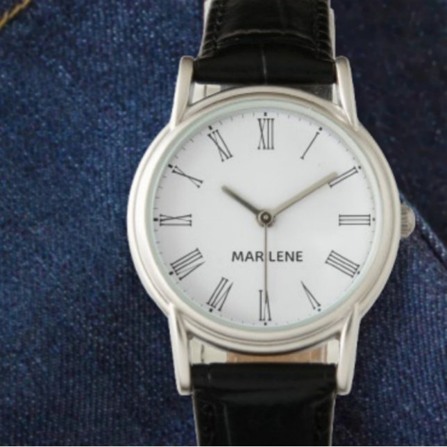 Reloj De Pulsera Roman numeral personalized minimalist elegant name (Subido por el creador)
