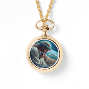 Reloj De Pulsera Romanos 6:23 mano sosteniendo cruz de oro