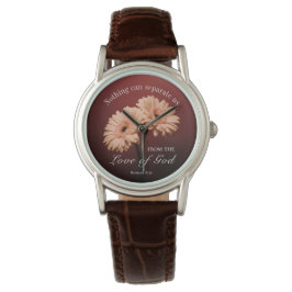 Reloj De Pulsera Romanos 8 39 Amor a la Biblia de Dios Verse Marrón