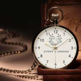 Reloj De Pulsera Romantic Couple Personalized Initials & Elegant De