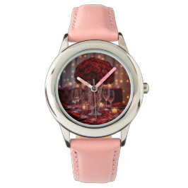 Reloj De Pulsera Romantic Valentine Couple Leather Strap Wrist