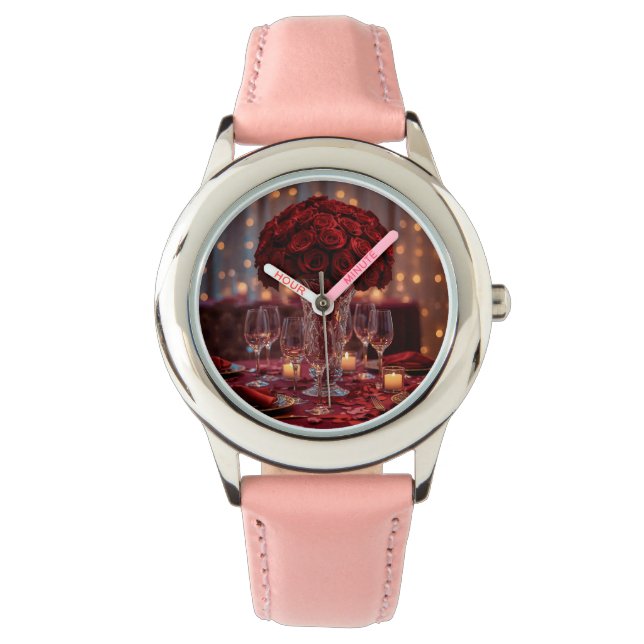Reloj De Pulsera Romantic Valentine Couple Leather Strap Wrist (Anverso)