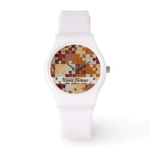 Reloj De Pulsera Rompecabezas de madera