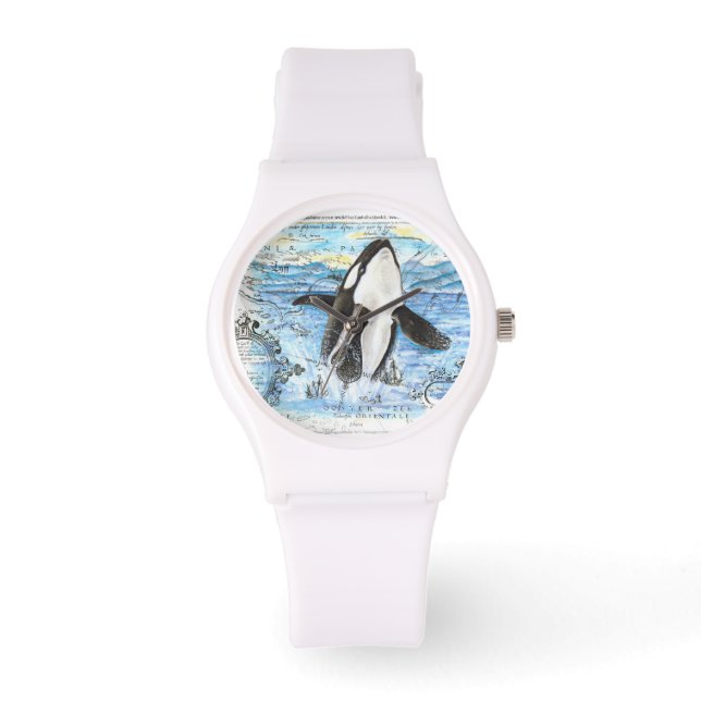 Reloj De Pulsera Rompiendo el mapa antiguo de Orca (Anverso)