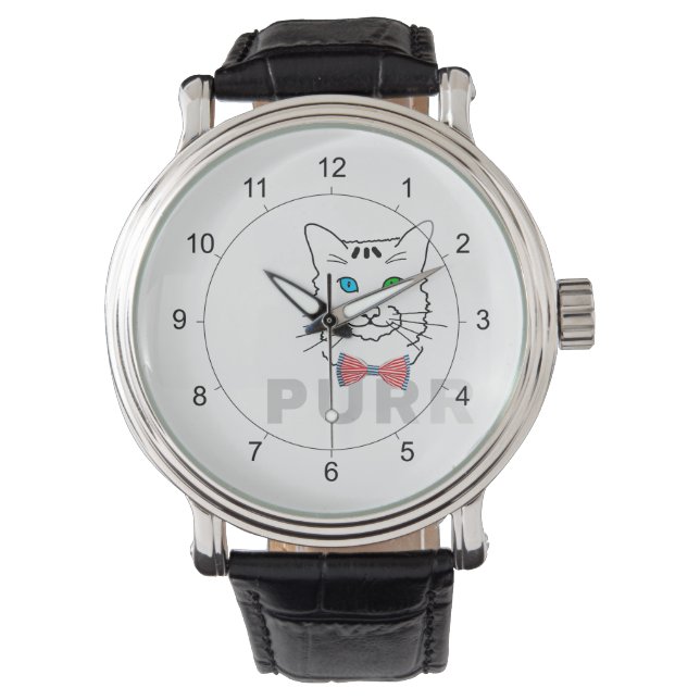 Reloj De Pulsera Ronroneo de gato (Anverso)