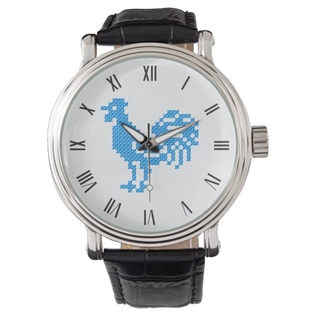 Reloj De Pulsera Rooster azul (Anverso)