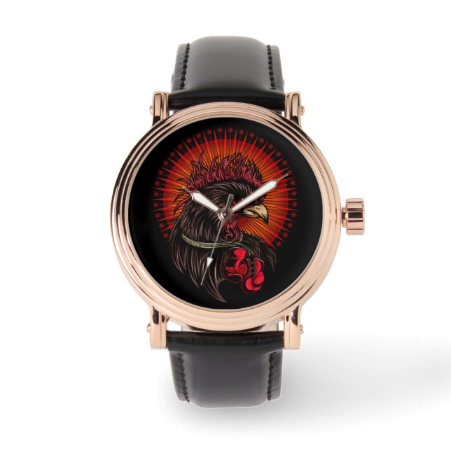 Reloj De Pulsera Rooster de boxeo (Anverso)