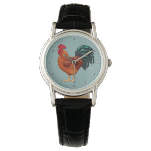 Reloj De Pulsera Rooster Rojo de Rhode Island
