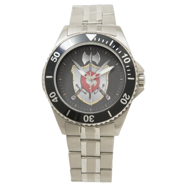 Reloj De Pulsera Rooster Sigil Battle Escudo (Anverso)