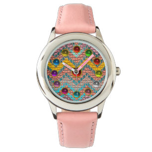 RELOJ DE PULSERA ROPA AMARILLA ROSA VERDE AZULADA CINRONES AZULES C