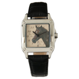 Reloj De Pulsera Ropa de caballo mare de castaña