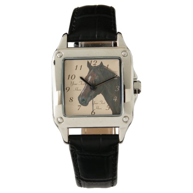 Reloj De Pulsera Ropa de caballo mare de castaña (Anverso)