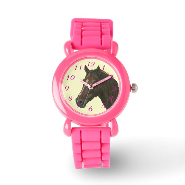 Reloj De Pulsera Ropa equina de yegua de castaño (Anverso)