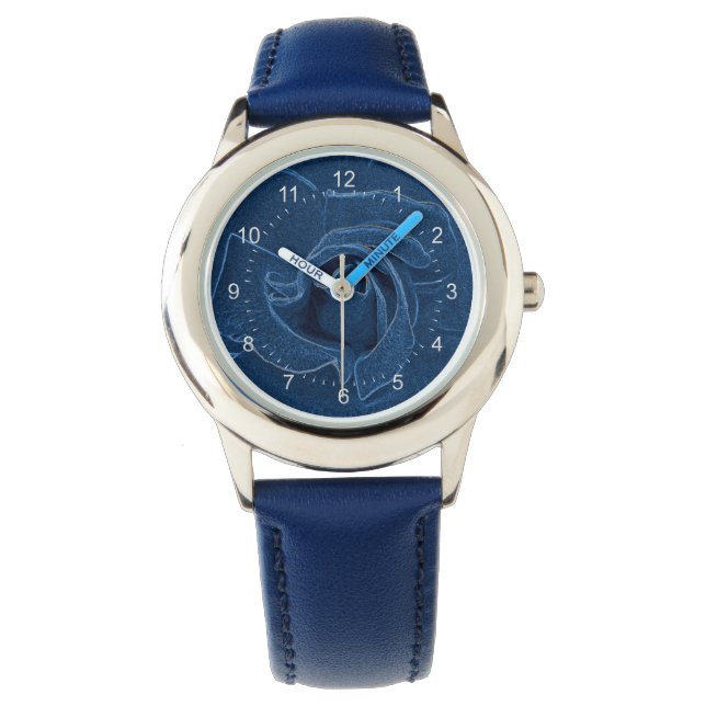 Reloj De Pulsera rosa azul aterciopelada (Anverso)