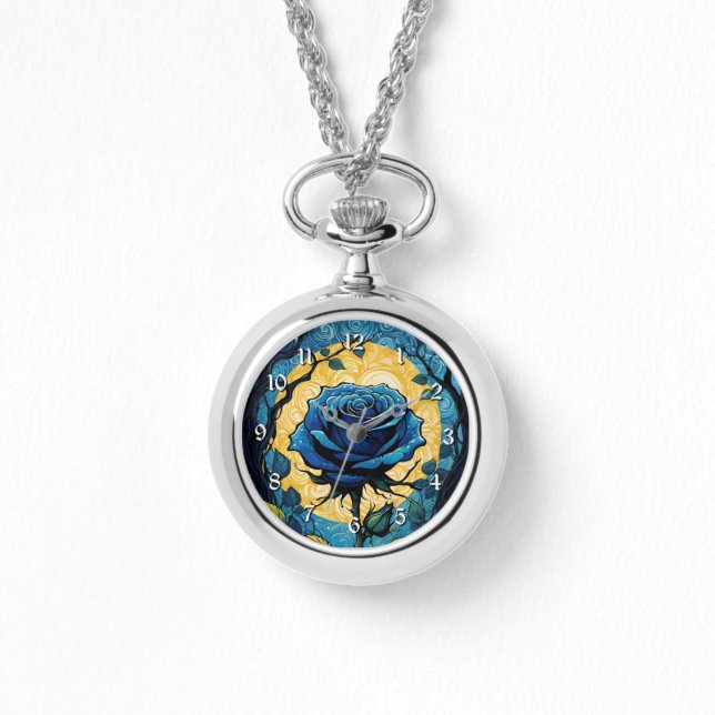 Reloj De Pulsera Rosa azul Vines 3 (Anverso)