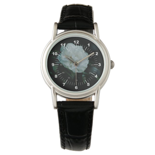 Reloj De Pulsera Rosa blanca (Anverso)
