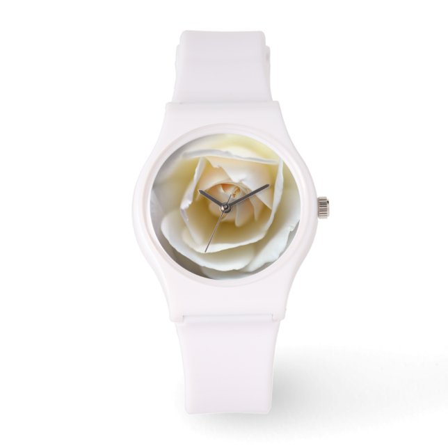 Reloj De Pulsera Rosa blanca (Anverso)