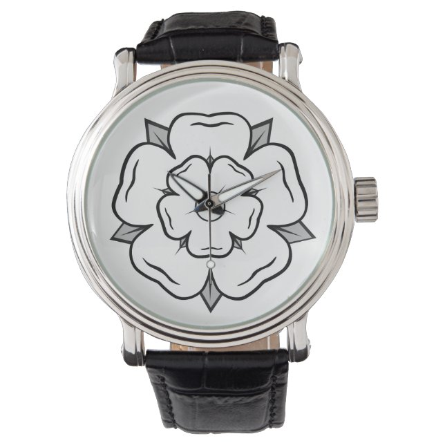 Reloj De Pulsera Rosa Blanca de York (Anverso)
