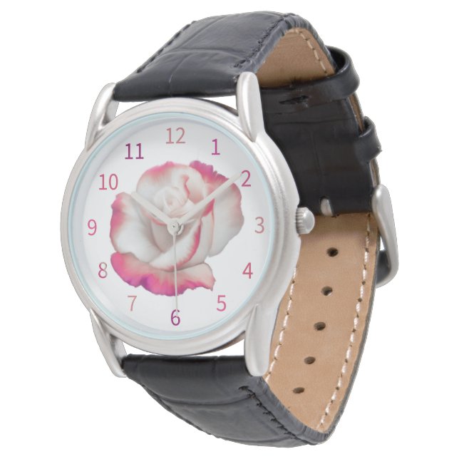 Reloj De Pulsera Rosa blanca y rosa - arte pastel (Angular)