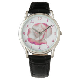 Reloj De Pulsera rosa blanco y rosa rosa - arte pastel