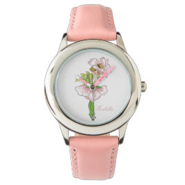 Reloj De Pulsera Rosa Briar Flor Infantil Floral Funny Chica