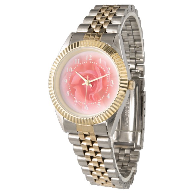 Reloj De Pulsera rosa coral rosa (Angular)