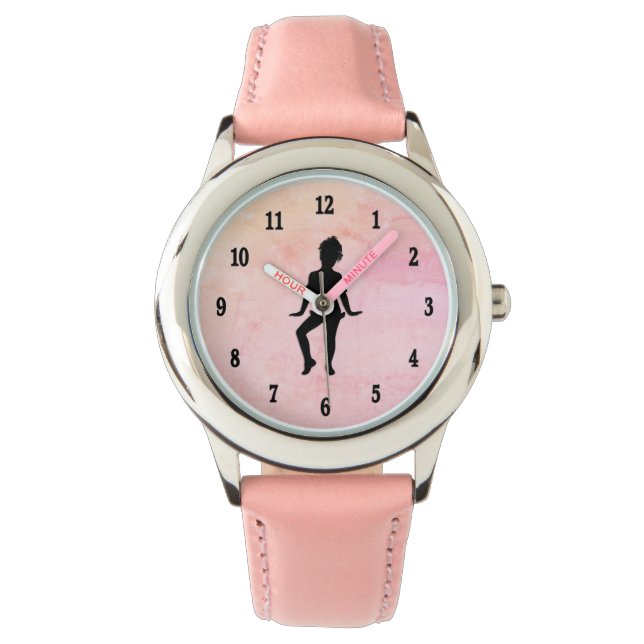 Reloj De Pulsera Rosa Cutest Little Dancer (Anverso)