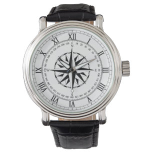 Reloj De Pulsera Rosa de compás (B en W)