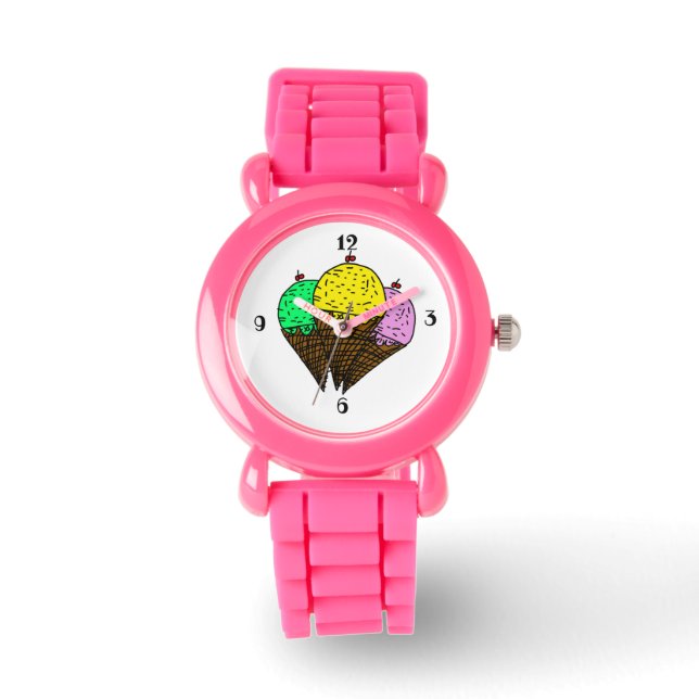 Reloj De Pulsera rosa de conexión (Anverso)