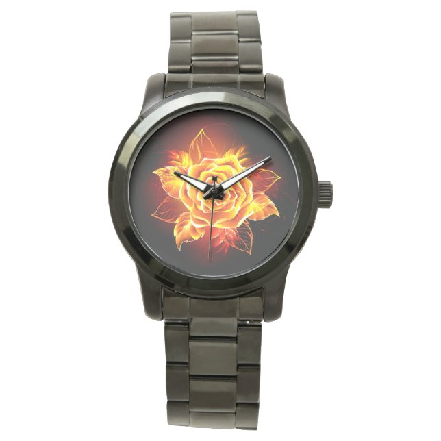 Reloj De Pulsera Rosa de incendios en auge (Anverso)
