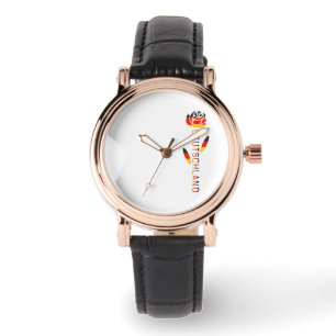 Reloj De Pulsera Rosa de la bandera alemana Deutschland