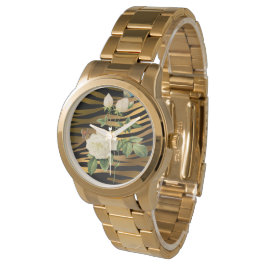 Reloj De Pulsera Rosa de oro negro moderno de lujo Tigar