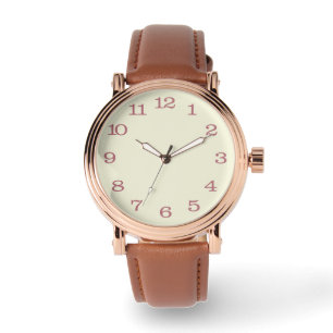 Reloj De Pulsera rosa de oro y blanco
