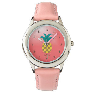 Reloj De Pulsera Rosa de piña cúrcuta