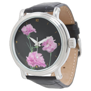 Reloj De Pulsera Rosa en negro