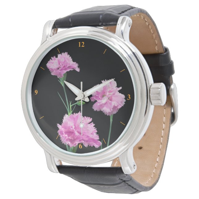 Reloj De Pulsera Rosa en negro (Angular)