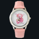 Reloj De Pulsera Rosa exótico moderno usemos color de agua flamenco<br><div class="desc">Rosa exótico moderno usemos color de agua flamenco</div>