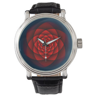 Reloj De Pulsera Rosa Kaleidoscope rojo + tu idea