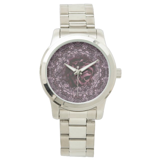 Reloj De Pulsera Rosa Mandala (Anverso)