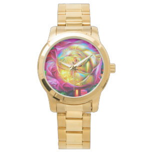 Reloj De Pulsera Rosa psicodélico arcoiris