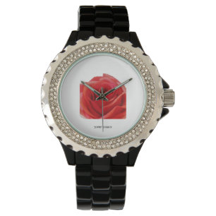 Reloj De Pulsera Rosa Roja