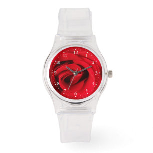 Reloj De Pulsera Rosa Roja