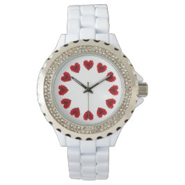 Reloj De Pulsera Rosa Roja en forma de corazón