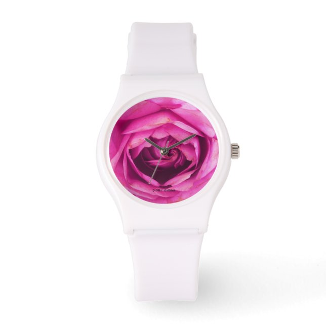 Reloj De Pulsera Rosa rosa (Anverso)