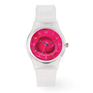 Reloj De Pulsera Rosa rosa rojo romántico