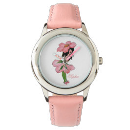 Reloj De Pulsera Rosa salvaje flor dulce niño Chica divertida flora
