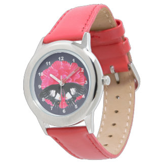 Reloj De Pulsera Rosa y cola de inflexión