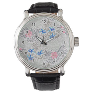 Reloj De Pulsera Rosa y Larkspur, William Morris