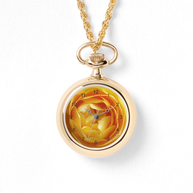 Reloj De Pulsera rosa y rosebudo (Anverso)