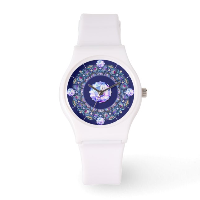Reloj De Pulsera Rosario azul (Anverso)
